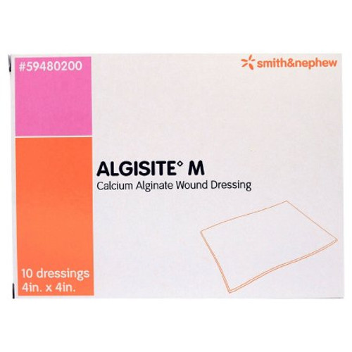 Calcium Alginate Dressing AlgiSite M 4 X 4 Inch Square Calcium Alginate Sterile 59480200