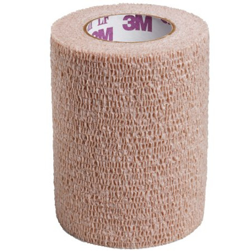 Cohesive Bandage 3M Coban LF 3 Inch X 5 Yard Standard Compression Self-adherent Closure Tan NonSterile 2083