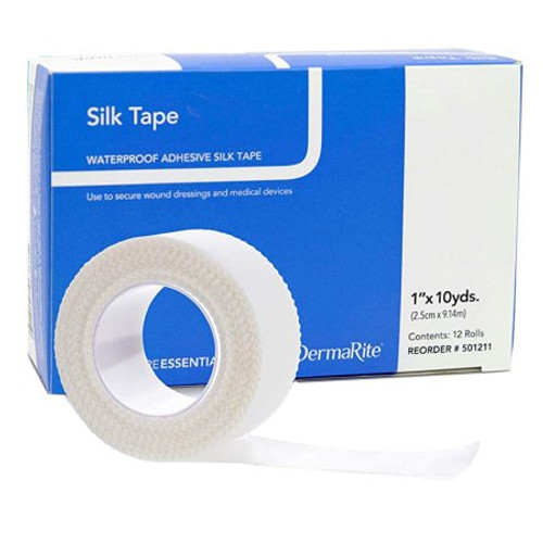 Medical Tape Silk Tape Waterproof Silk-Like Cloth 2 Inch X 10 Yard White NonSterile 501221 Box/6
