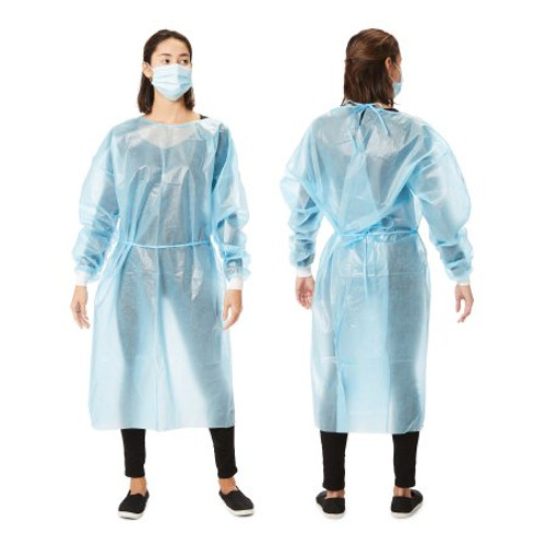 Protective Procedure Gown One Size Fits Most Blue NonSterile Disposable XF3010 Bag/10