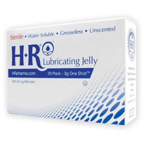 Lubricating Jelly HR One Shot 3 Gram Individual Packet Sterile 208 Case/1440