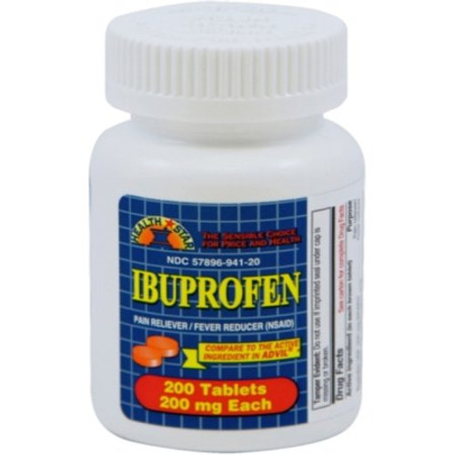 Pain Relief Health Star 200 mg Strength Ibuprofen Tablet 200 per Bottle 941-20-HST Bottle/1