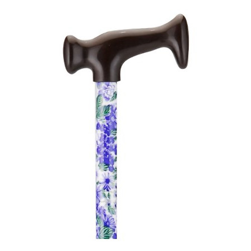 T-Handle Cane Aluminum 28 to 39 Inch Height Lilacs and Green Leaves Print 2014 Case/12
