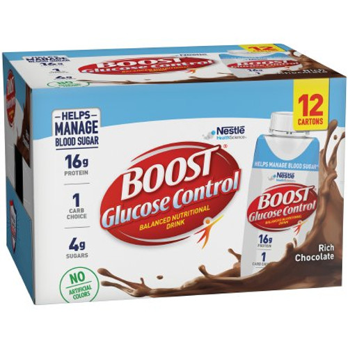 Oral Supplement Boost Glucose Control Rich Chocolate Flavor Ready to Use 8 oz. Bottle 00041679652282 Pack/12