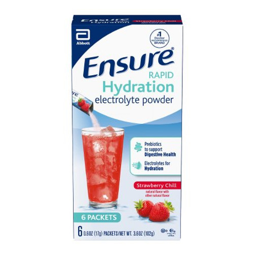 Electrolyte Replenishment Drink Mix Ensure Rapid Hydration Strawberry Chill Powder 17 Gram 67472 Case/36