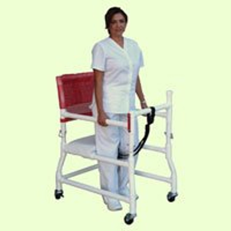 Non Folding Walker Adjustable Height 400 Series PVC 300 lbs. 28.75 to 33.25 Inch 418-OR-3"TW Each/1