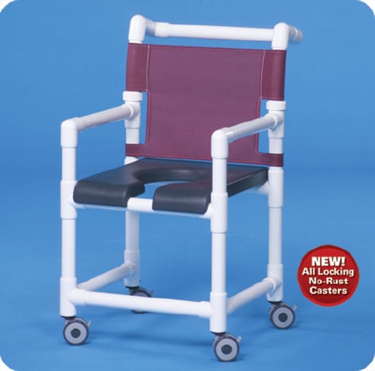 Bariatric Wheelchair Tracer IV Heavy Duty Padded Fixed Height Removable Full Arm Mag Midnight Blue 24 Inch 350 lbs. T424RFAP Each/1