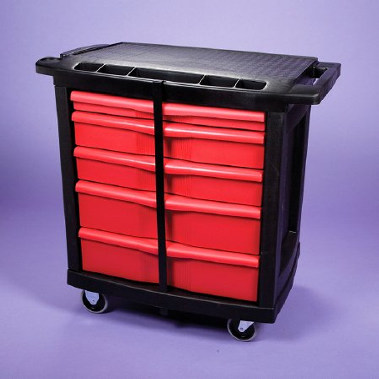 Utility Cart 32.625 X 19.937 X 33.5 Inch 5-Drawer Black / Red 17935 Each/1