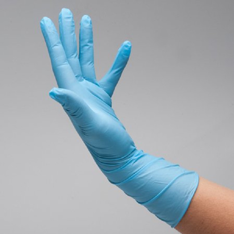 Exam Glove Flexam Sterile Pair Blue Powder Free Nitrile Ambidextrous Textured Fingertips Chemo Tested Small N8830 Case/200