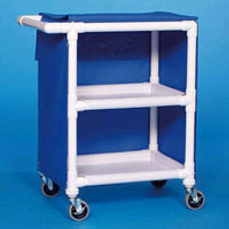 Linen Cart 4 Inch Casters Two Locking 75 lb. per Shelf PVC Pipe MPC275 Each/1 - 27503403