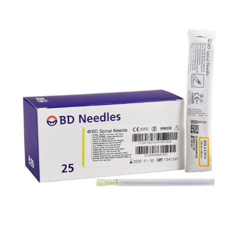 Spinal Needle Quincke 20 Gauge 3-1/2 Inch 405182 Case/100