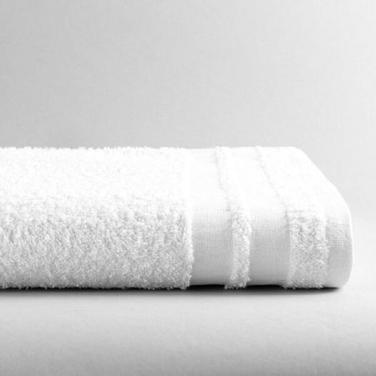 Bath Towel 24 X 48 Inch Cotton 85% / Polyester 15% White Reusable 40165400 DZ/12