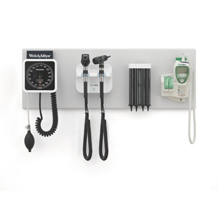Integrated Wall System Green Series 777 Wall Board GS777 Wall Transformer Coaxial Ophthalmoscope Diagnostic MacroView Otoscope KleenSpec Specula Dispenser Wall Aneroid SureTemp Plus Thermometer 77791-MX Each/1