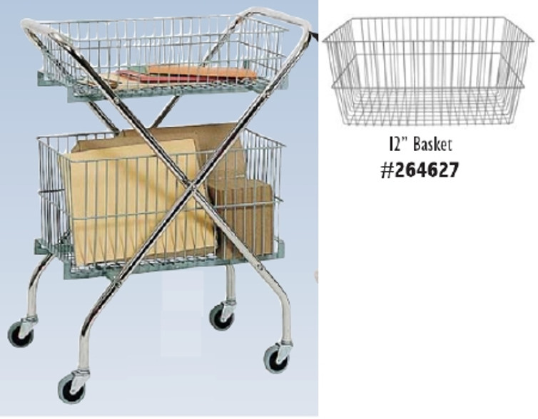 Transport Cart Chrome Plated Steel 30 X 18 X 30 Inch 3-Shelves Silver LICWT2918 Each/1