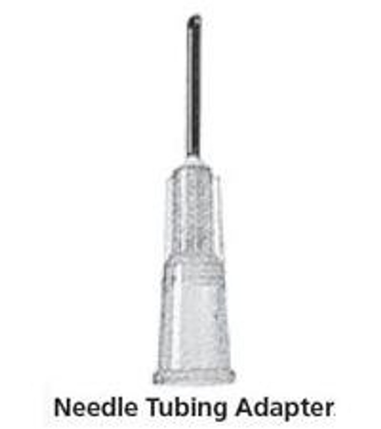 Adapter BD 18 Gauge X 1/2 Inch Sterile Single Use Needle Tubing Adapter Inside Diameter 0.042 to 0.049 Inch 408208 Box/25