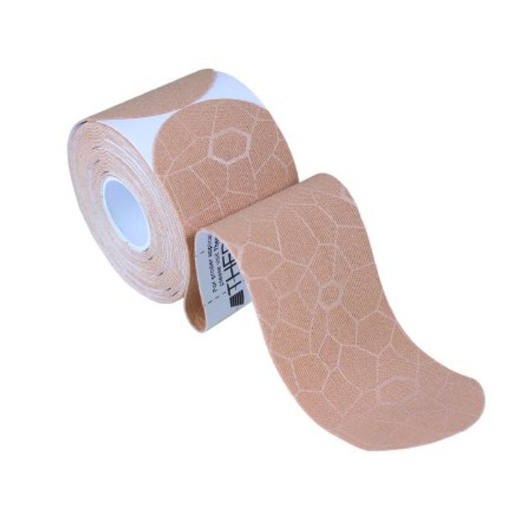 Kinesiology Tape Theraband Pre-Cut Cotton / Spandex 2 X 10 Inch Beige NonSterile 12752