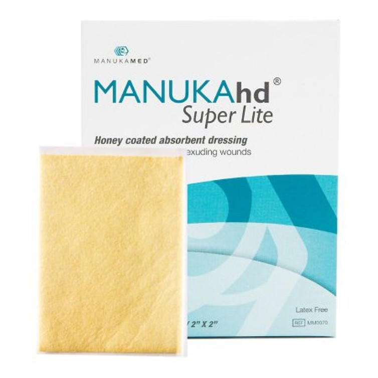Impregnated Dressing MANUKAhd Super Lite 2 X 2 Inch Polymer Manuka Honey Sterile MM0070