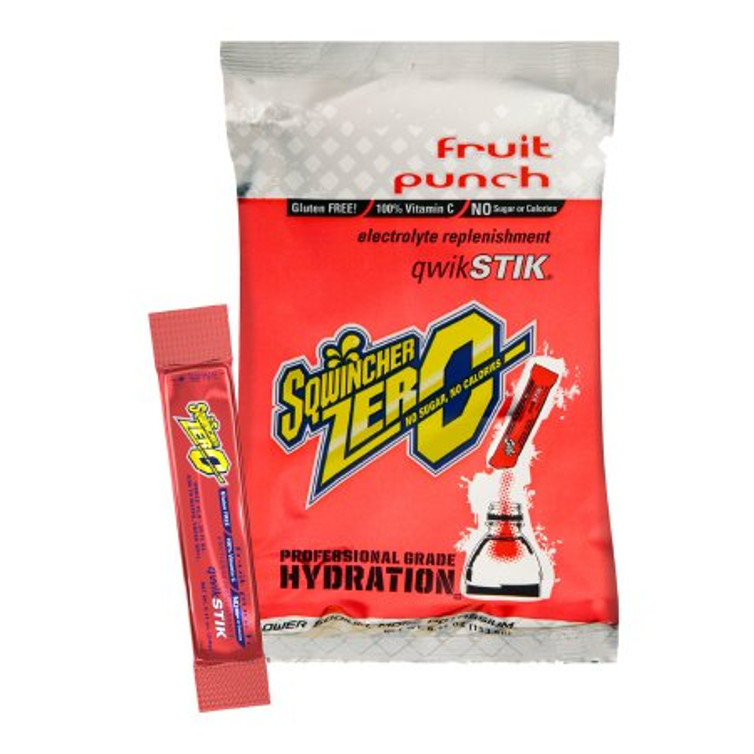 Electrolyte Replenishment Drink Mix Sqwincher Quik Stik Zero Fruit Punch Flavor 0.11 oz. X353-M2600