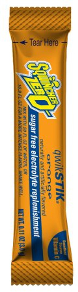 Electrolyte Replenishment Drink Mix Sqwincher Quik Stik Zero Orange Flavor 0.11 oz. X354-M2600