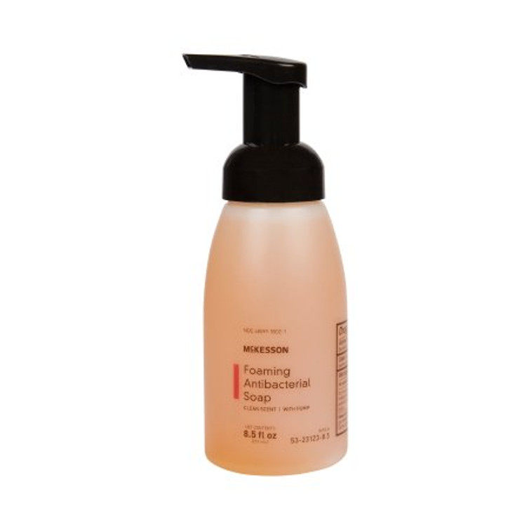 Antibacterial Soap McKesson Foaming 8.5 oz. Pump Bottle Clean Scent 53-23123-8.5