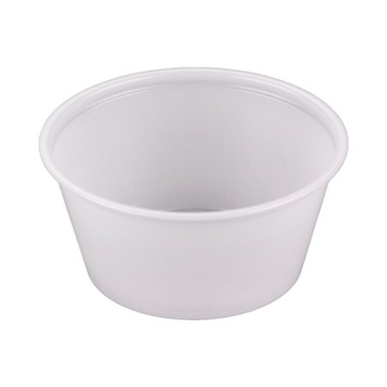 Souffle Cup Solo 3.25 oz. Translucent Plastic Disposable P325N Case/2500