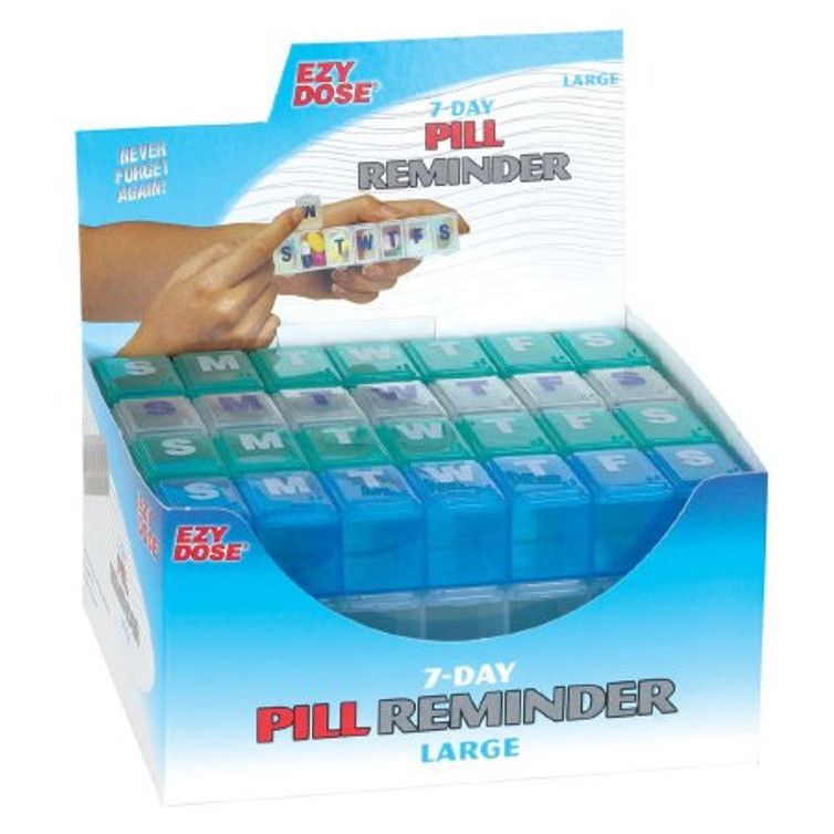 Pill Organizer Display Pack EZY Dose Classic Weekly Large 7 Day 71503 Kit/1