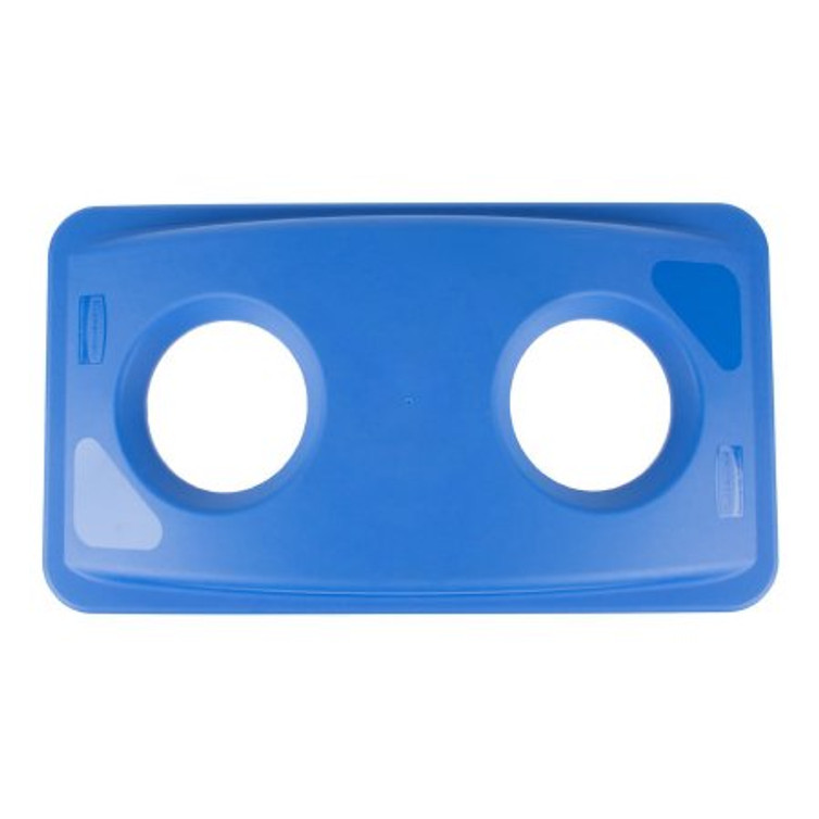 Recycle Bin Lid Slim Jim 2.8 X 11.3 X 20.4 Inch Blue Plastic Rectangular Canopy Snap-On FG269288BLUE Case/4