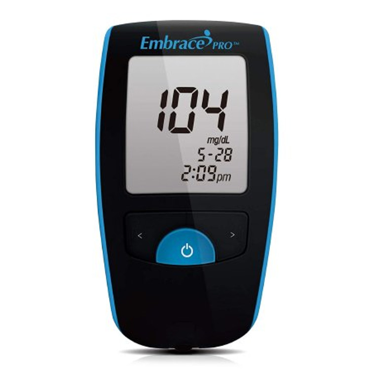 Blood Glucose Meter Embrace 5 Second Results Stores Up To 500 Results with Date and Time Auto Coding ALL01AM0200 Each/1
