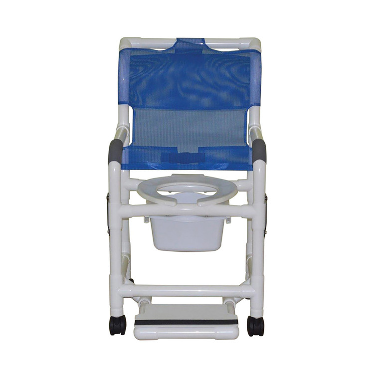 Shower Chair MJM International Drop Arm PVC Frame 118-3TW-DDA-SF-SQ-PAIL