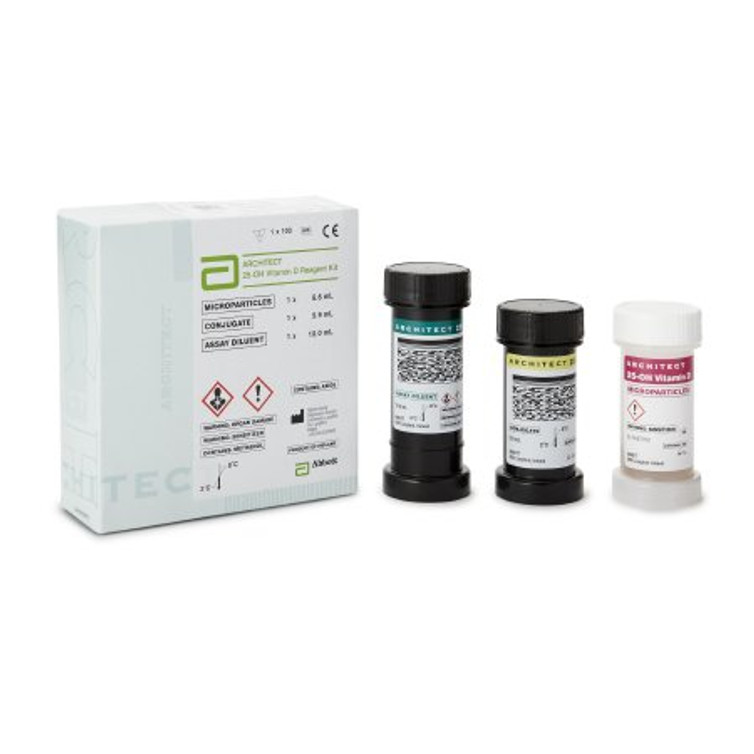 Reagent Kit Architect Immunoassay / Nutritional Assessment 25-hydroxyvitamin D Vitamin D For Architect Immunoassay Analyzers 100 Tests R1 6.6 mL R2 5.9 mL R3 10 mL 05P0225 Kit/1