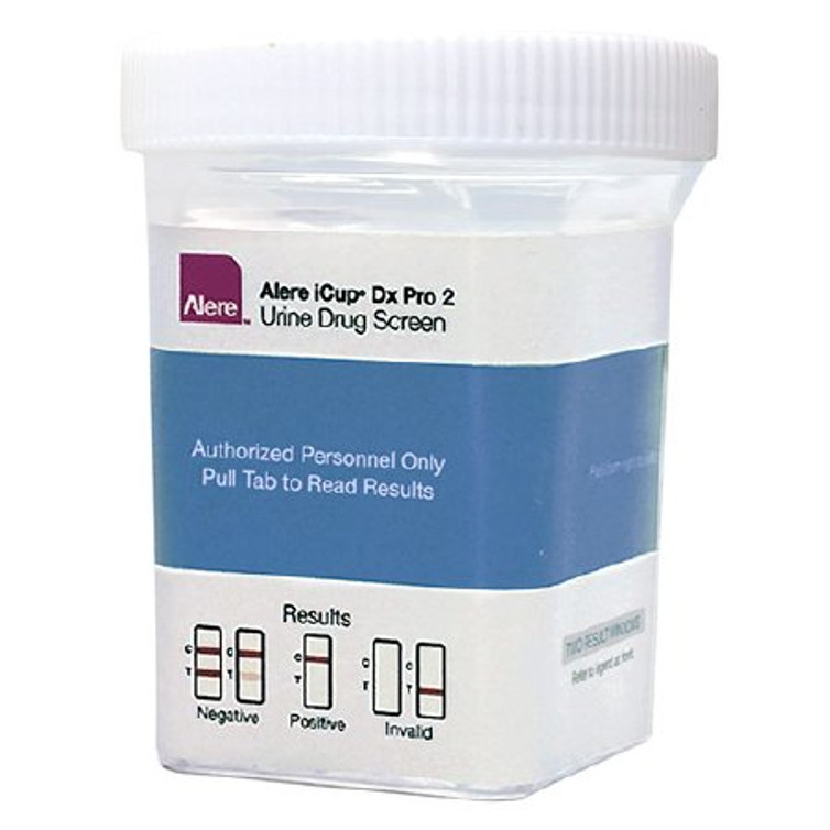 Drugs of Abuse Test iCup Dx Pro 2 10-Drug Panel with Adulterants AMP BAR BUP BZO COC mAMP/MET OPI300 OXY MTD THC CR OX SG Urine Sample 25 Tests I-DXP-2107-01 Box/25