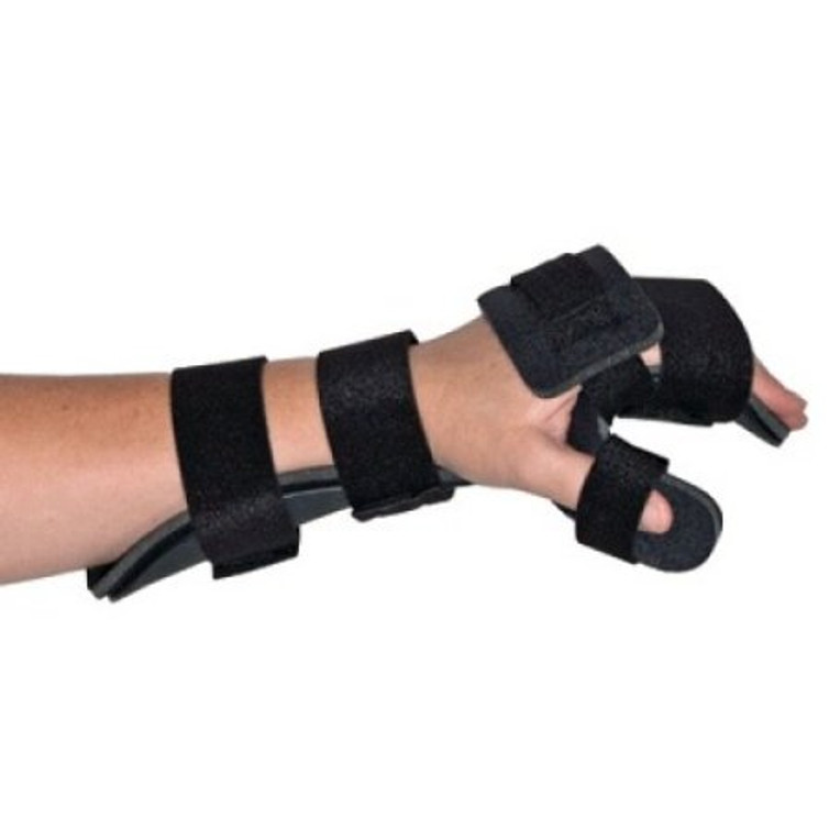 Resting Hand Splint with Neutral Thumb Plastic Right Hand Black Medium 081620913 Each/1