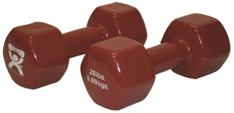 Dumbbell Pair Hexagon Heads CanDo 20 lbs. 10-0561-2 Pair/1