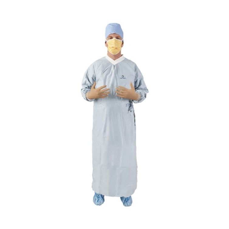 Surgical Gown with Towel Aero Chrome X-Large Silver Sterile AAMI Level 4 Disposable 44674