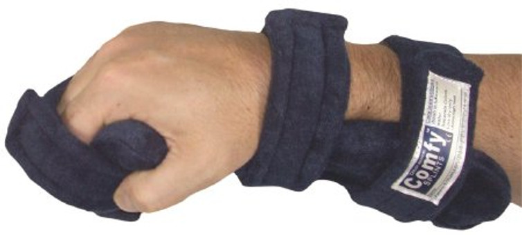 Resting Wrist / Hand Splint ComfySplints Foam / Terry Cloth / Steel Left or Right Hand Blue Large 24-3093 Each/1