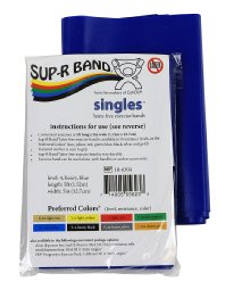 Exercise Resistance Band CanDo Blue 5 Inch X 5 Foot Heavy Resistance 10-6304