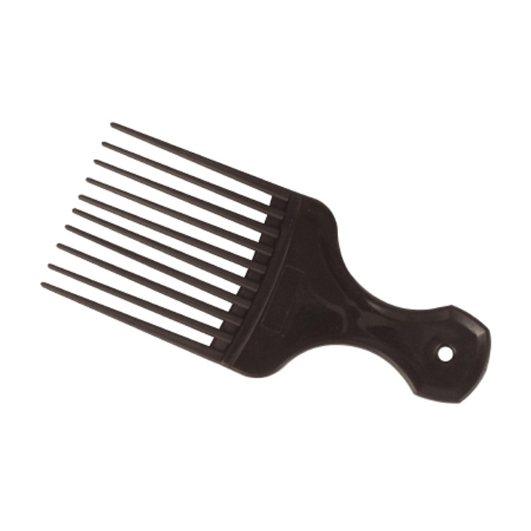 Hair Pick Black Plastic 4888