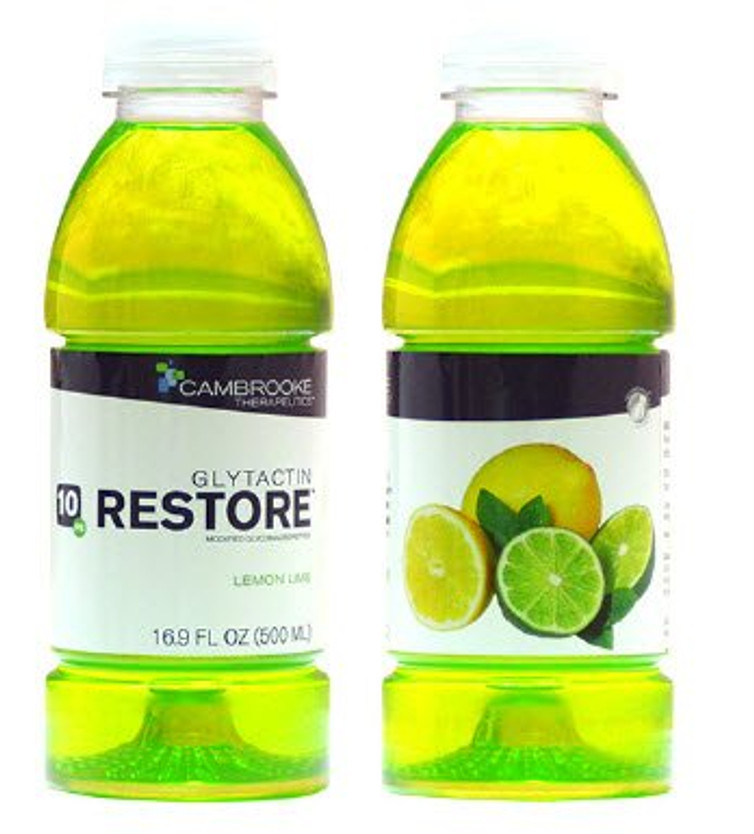 PKU Oral Supplement Glytactin Restore Lemon Lime Flavor 16.9 oz. Bottle Ready to Use 35003
