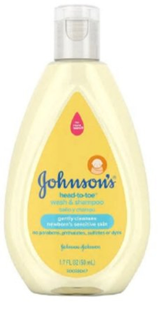 Baby Shampoo and Body Wash Johnson s Baby Head-to-Toe 1.7 oz. Flip Top Bottle Scented 10381371174833