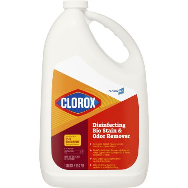Clorox Pro Bio Stain Odor Remover Surface Disinfectant Cleaner Refill Peroxide Based Manual Pour Liquid 128 oz. Jug Scented NonSterile 31910