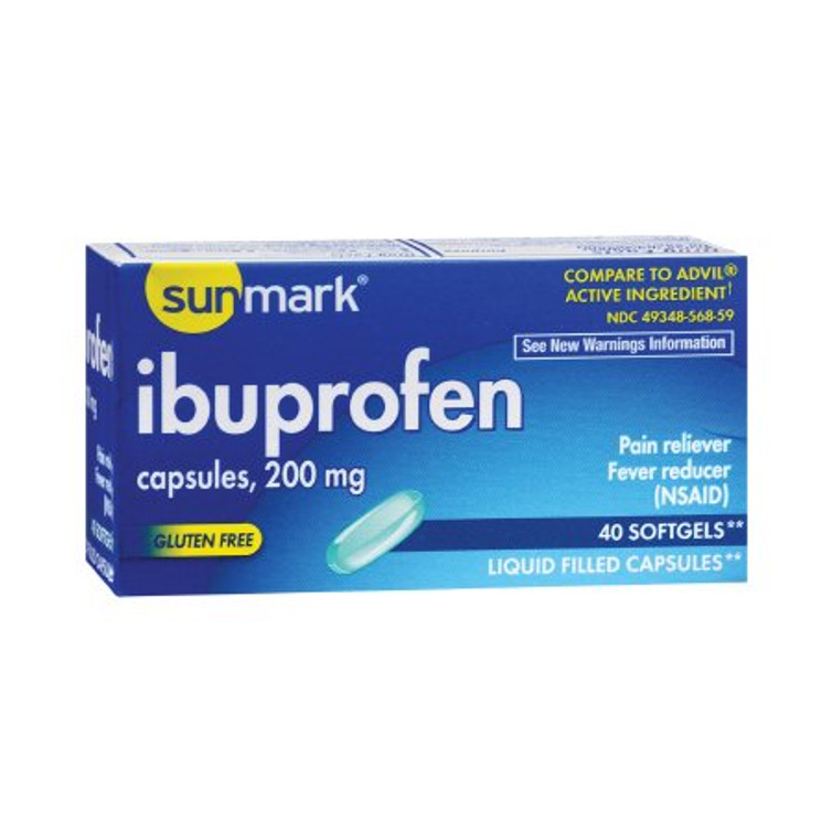 Pain Relief McKesson Brand 200 mg Strength Ibuprofen Capsule 40 per Bottle 70677004601