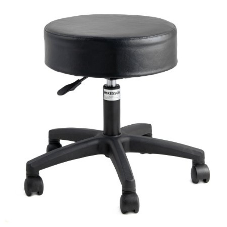 Exam Stool McKesson Backless Pneumatic Height Adjustment 5 Casters Black 81-22100-WR041