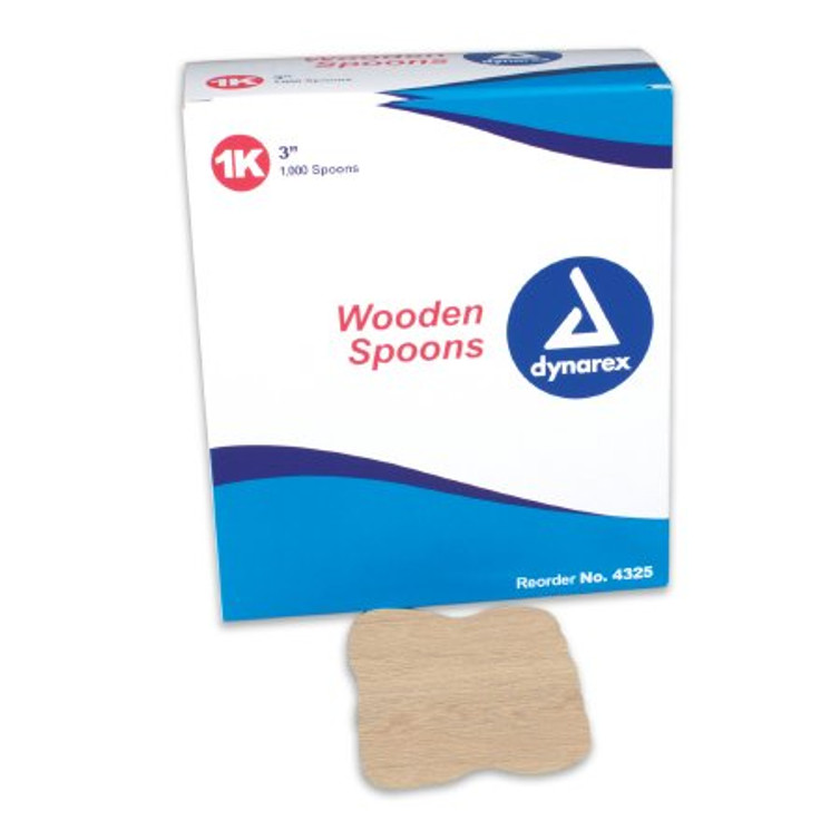 Medical Spoon Dynarex Double Ended Wood Wood 4325
