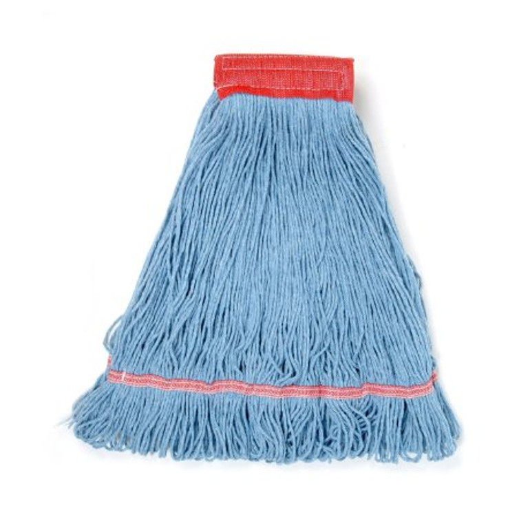 Antimicrobial Wet String Mop Head O Dell 4200 Sterling Plus Looped-end Large Blue Rayon / Synthetic Fiber Reusable 4200L/BLUE