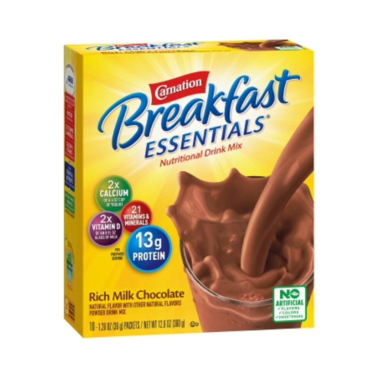 Oral Supplement Carnation Breakfast Essentials Rich Milk Chocolate Flavor Powder 1.26 oz. Individual Packet 50000530325