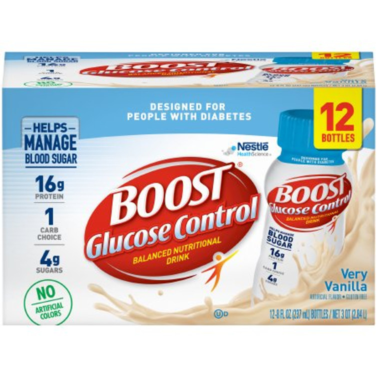 Oral Supplement Boost Glucose Control Vanilla Delight Flavor Ready to Use 8 oz. Bottle 12335954