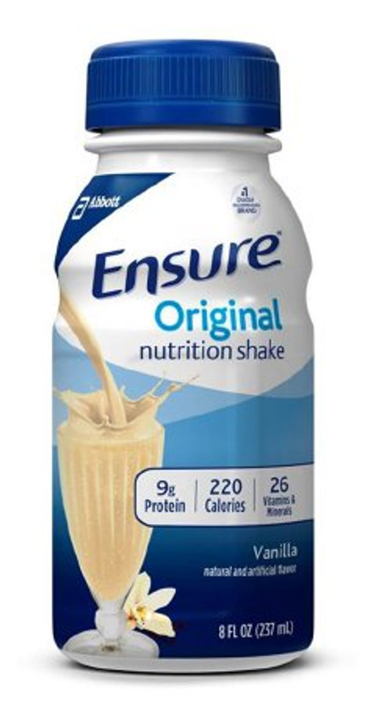 Oral Supplement Ensure Original Shake Vanilla Flavor Ready to Use 8 oz. Bottle 53432