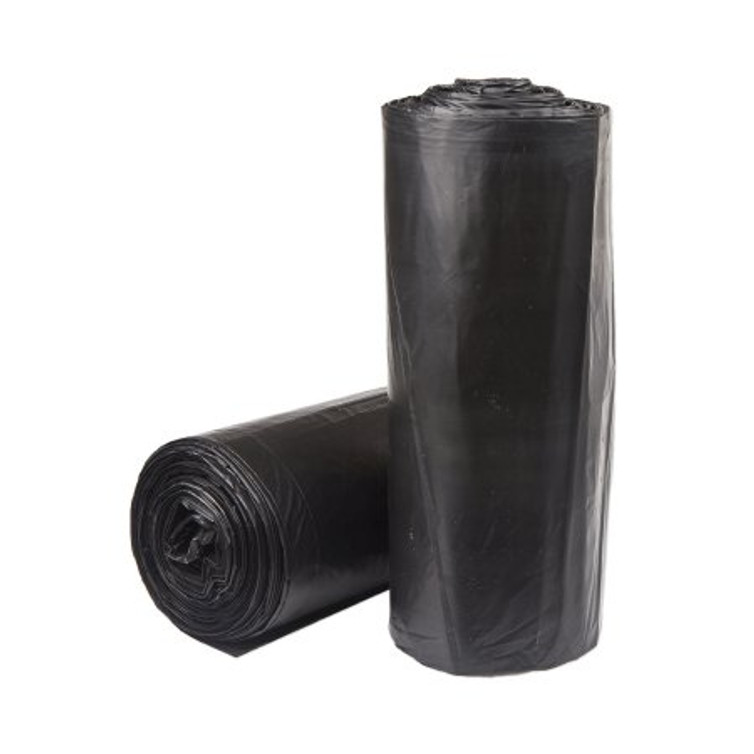 Trash Bag McKesson 60 gal. Black LLDPE 1.2 Mil. 38 X 58 Inch Star Seal Bottom Coreless Roll SL3858120K-1