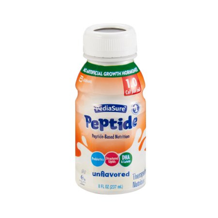 Pediatric Oral Supplement / Tube Feeding Formula PediaSure Peptide 1.0 Cal Unflavored 8 oz. Bottle Ready to Use 67413