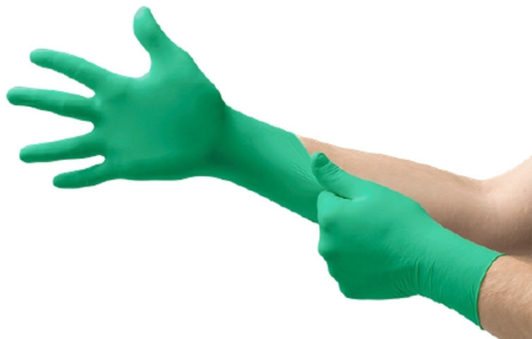Exam Glove Micro-Touch DENTA-GLOVE X-Small NonSterile Polychloroprene Standard Cuff Length Textured Fingertips Green Not Chemo Approved 3130060XS